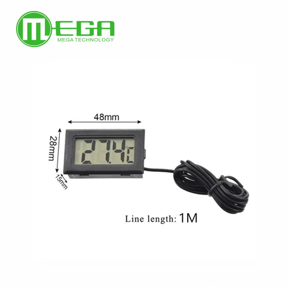 DIY Digital LCD Car Thermometer Probe 1M -50~110 Celsius Humidity Temperature Tester Instruments Hygrometer Pyrometer Thermostat