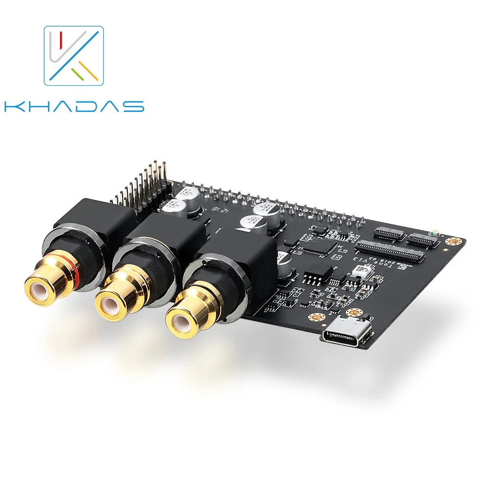 Khadas 톤 보드, USB DAC 고해상도 오디오 개발 보드, XMOS XU208-128-QF48 포함, ES9038Q2M