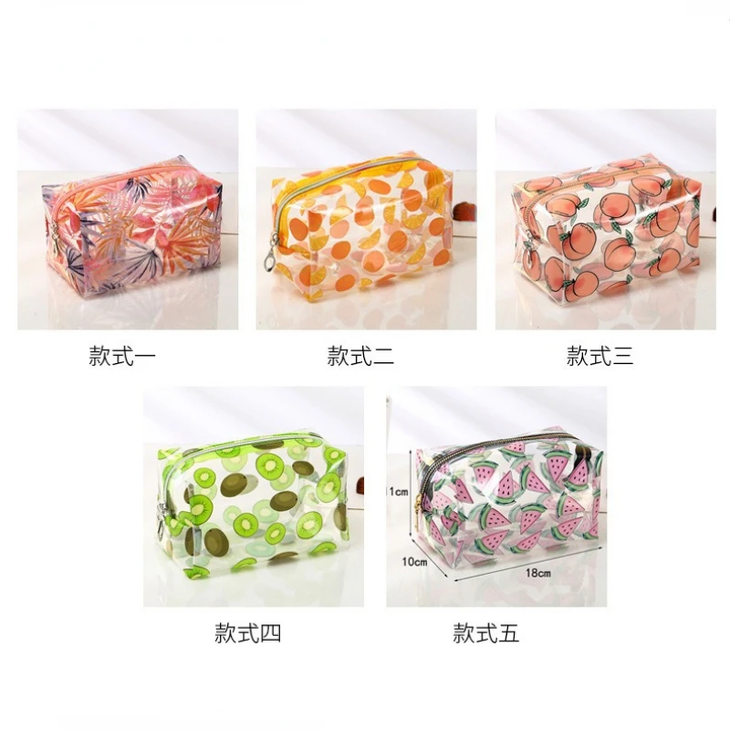 Bolsa de lápices de gran capacidad, estuche de PVC transparente impermeable, bolsa de lápices de papelería, bolsa de cosméticos de maquillaje Kawaii, bolsas de viaje