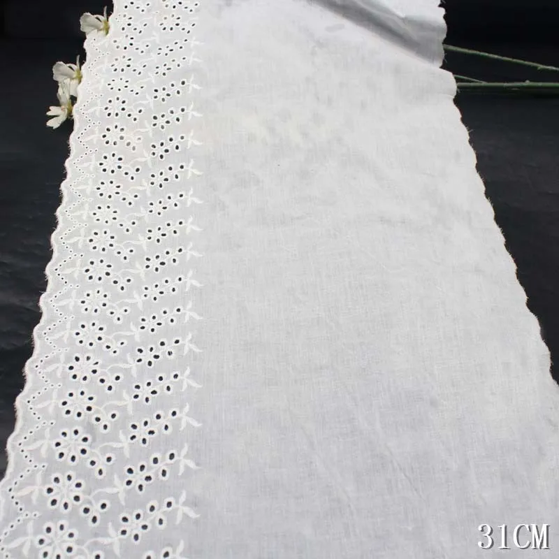 

47Yards Hollow out Cotton Mesh Embroidery Lace Trimmings Dress Accessories Lace Fabric Sewing Crafts Doll Material