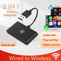 Wired to Wireless CarPlay Adapter Android Auto Smart Dongle 2in1 Mini Box Fast Connect Plug And Play For Toyota Mazda Benz Audi