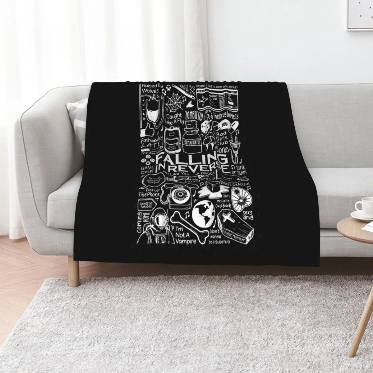 Falling in Reverse Classic Throw Blanket Decorative Sofa Summer Beach Decorative Beds wednesday Plaid on the sofa Blankets