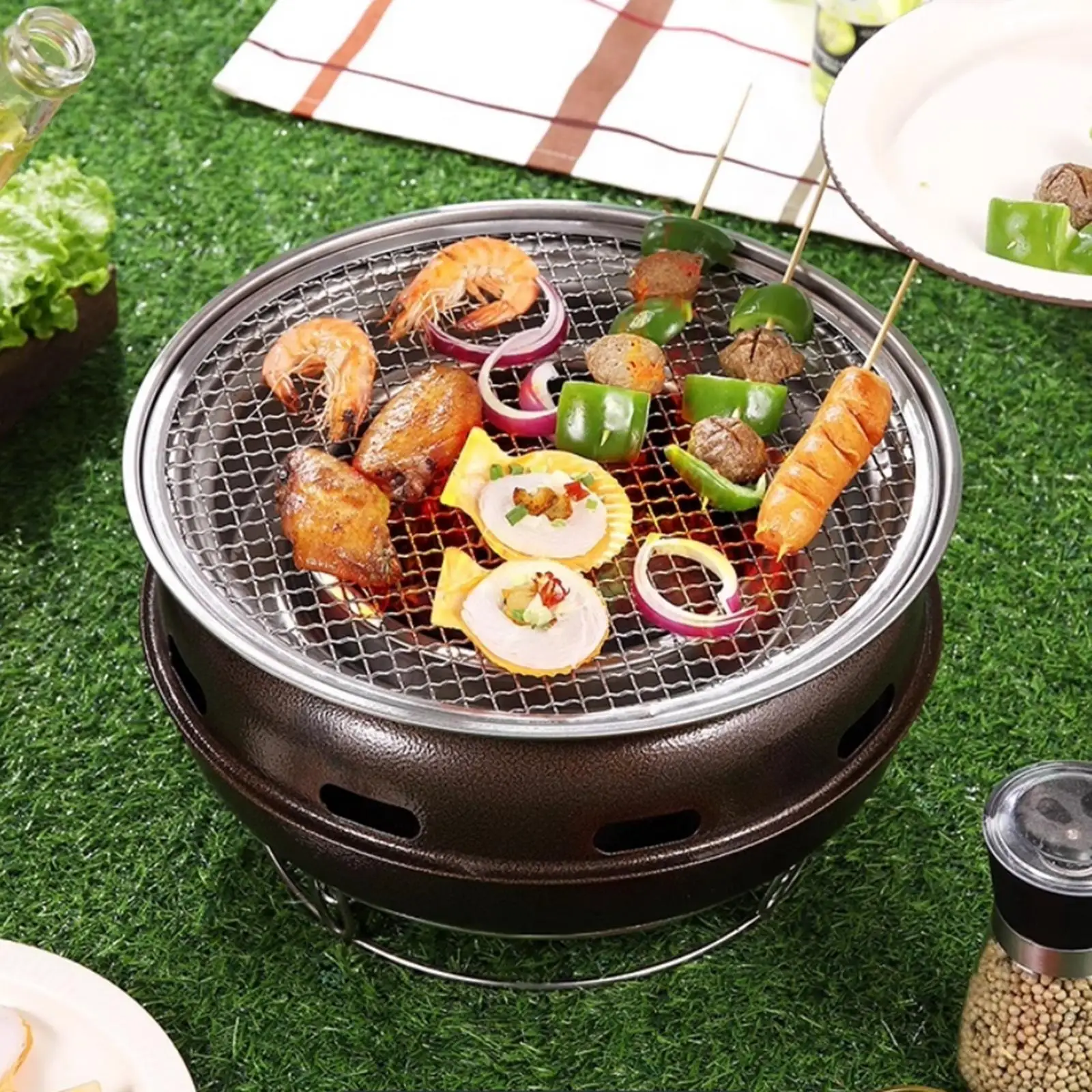 2x Grill Mesh Net for Ceramic Teapots BBQ Grilling Mat Reusable Grid Wire Roasting Party Baking Net Barbecue Wired Net