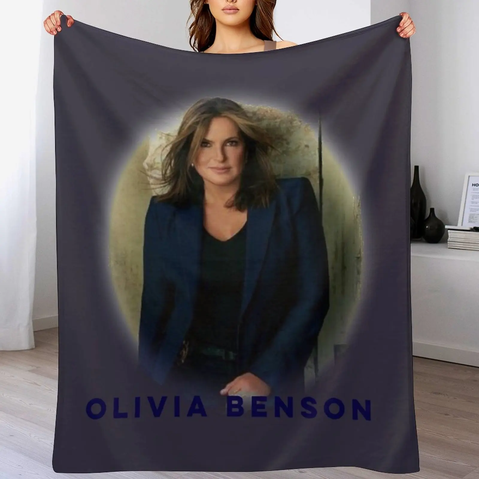 Music Vintage Olivia Benson Throw Blanket Furrys Multi-Purpose Flannel Blankets