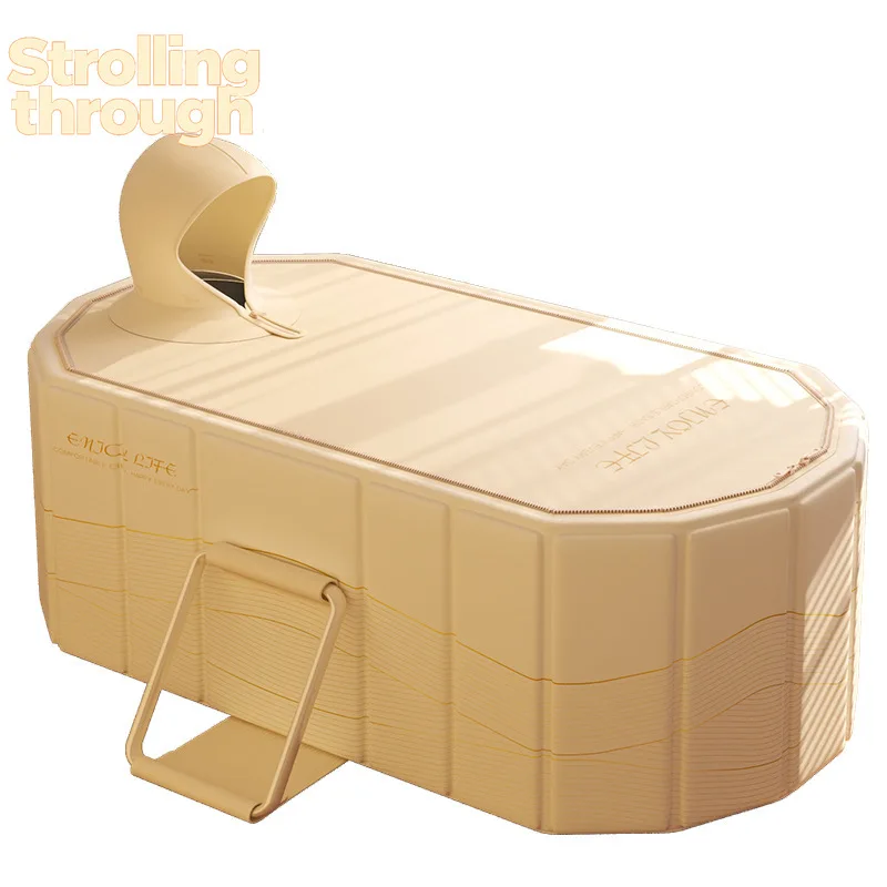 

Bath Bucket Adult Foldable Bath Bucket Household Quick-opening Thickened Thermal Insulation Bath Bucket