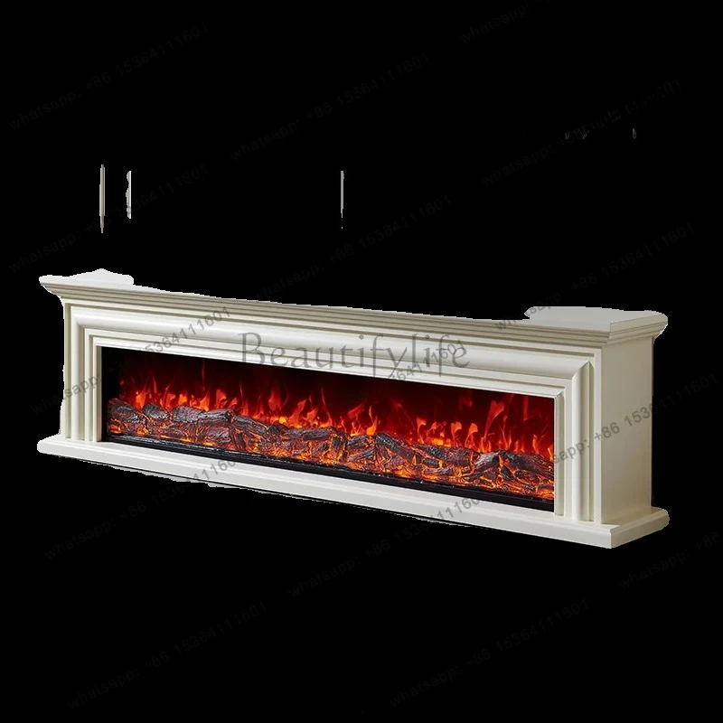 French fireplace TV cabinet, American fireplace rack simulation fire electronic fireplace core home customization