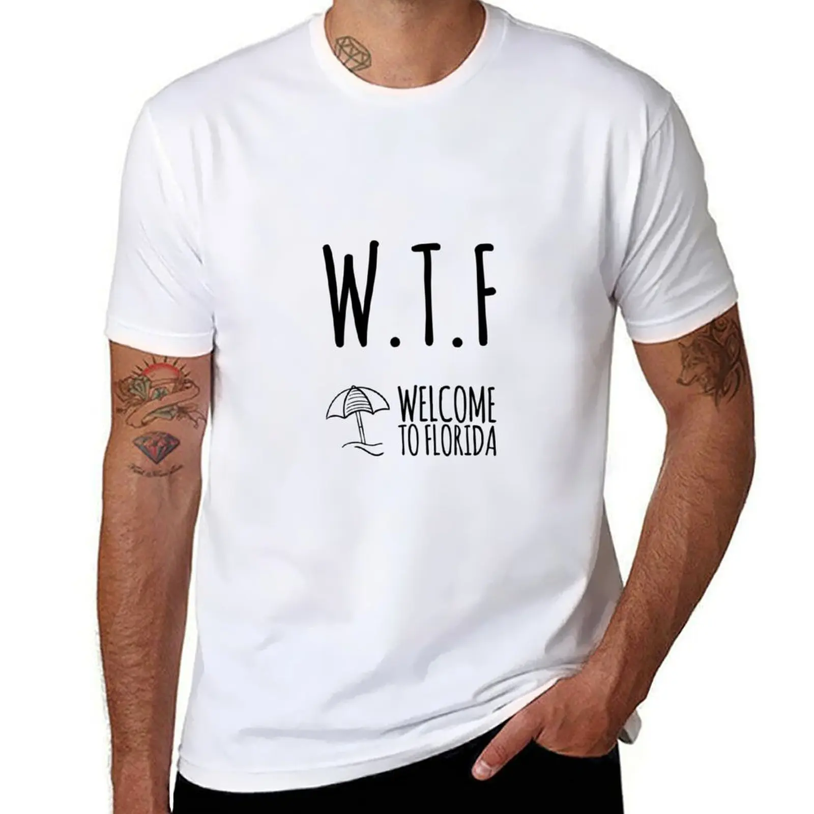 

WTF Welcome To Florida T-Shirt mens graphic t shirts man t shirts for men casual T-Shirt
