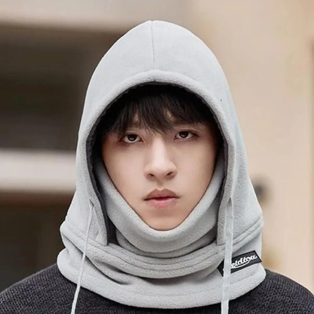 Зимний теплый шарф, интегрированная шапка, утепленная флисовая плюшевая шапка-балаклава для мужчин и женщин, уличная велосипедная ветрозащитная маска с капюшоном, шапка