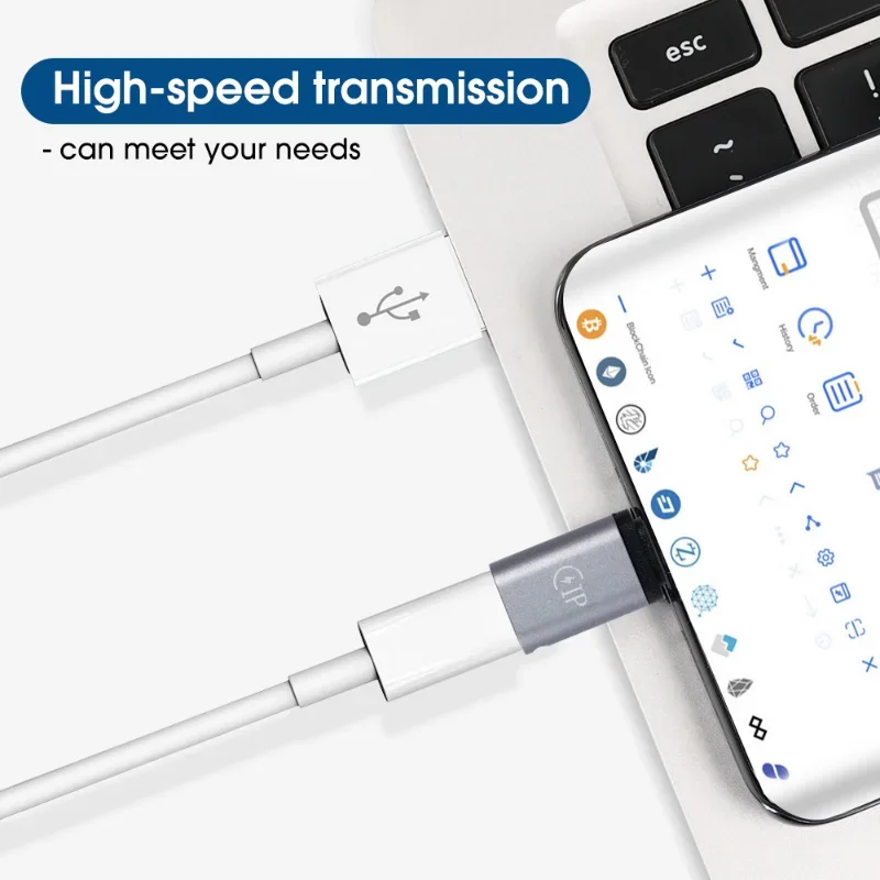 Universal Type-C Phone Charging Adapter Fast Charge Connector for ios and Android Lightning Female To USB C Male Cable Converter