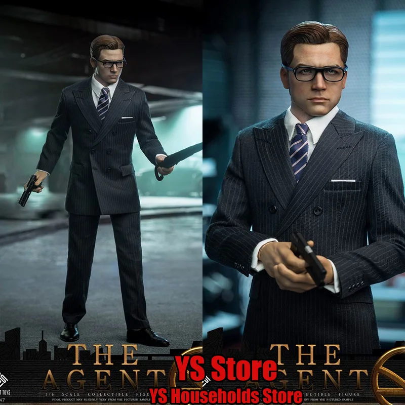 PRESENT TOYS PT-sp47 1/6 The Agent Egsi Movable Suit Cloth Action Figure Mini Pistol Accessory 12