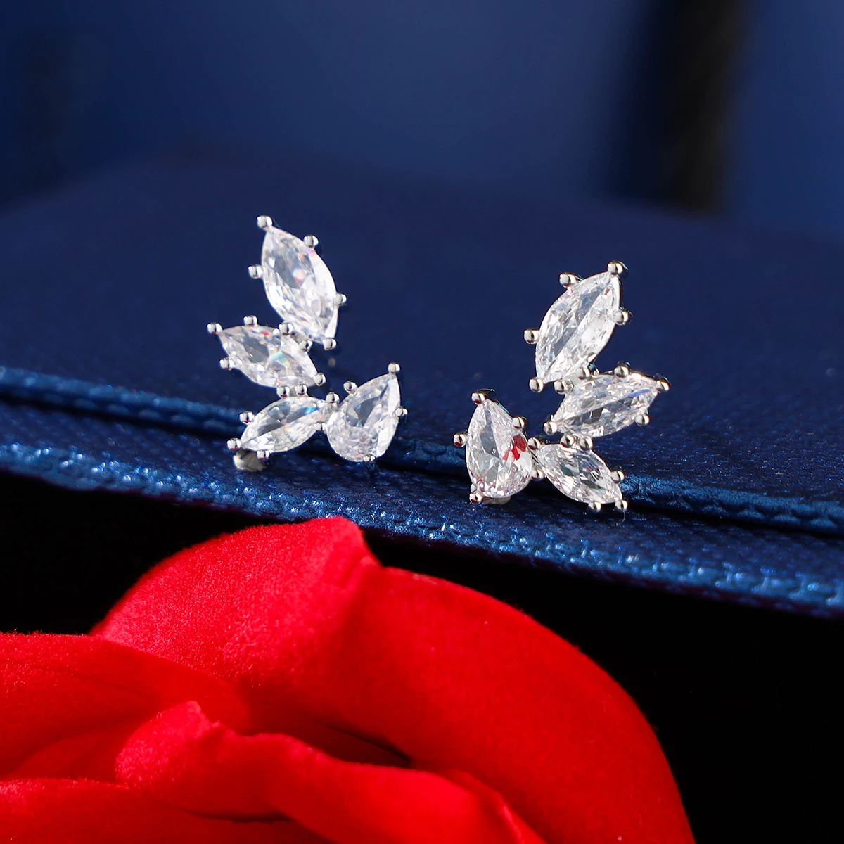 Pendientes de circonia cúbica para novia y dama de honor, aretes de cristal con diamantes de imitación, joyería para fiesta de graduación, regalos