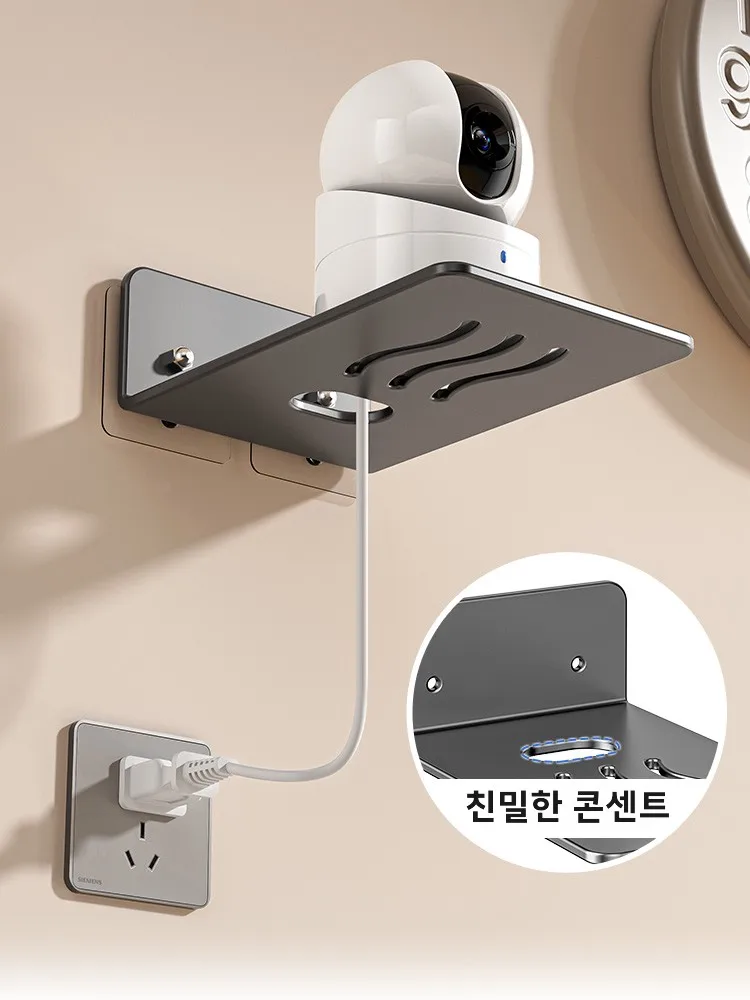 벽걸이형 공유기 수납 랙 TV 박스 프로젝터 홀더 고정 브래킷 와이파이 정리함 금속 거실 수납 솔루션 썸네일 4