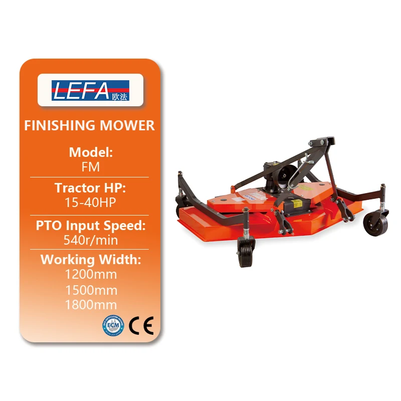 Lefa 15-30Hp FM - Desbrozadora de martillos para tractor con eje TDF, cortacésped y trituradora de acabado