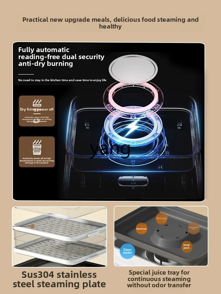 CX multifunctional household 304 thickened three-layer 18l steamer one-body steam pot