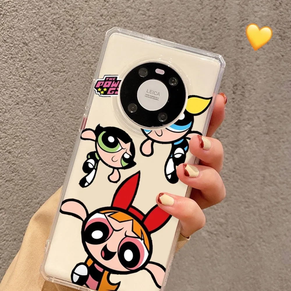 Cute-P-Powerpuffes-G-Girls Phone Case For Samsung S10 20 22 23 A10 40 For Xiaomi10 Note10 For Huawei P50 20 Honor60 70