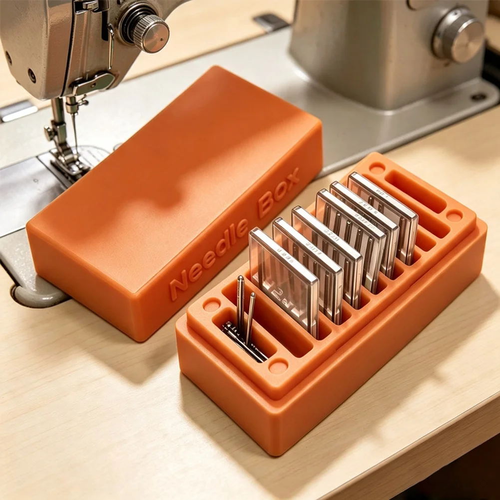 3D Printed Sewing Needle Storage Case 9 Compartments Organizer Box For Petg For PLA Material Green White Gray Craft Tool