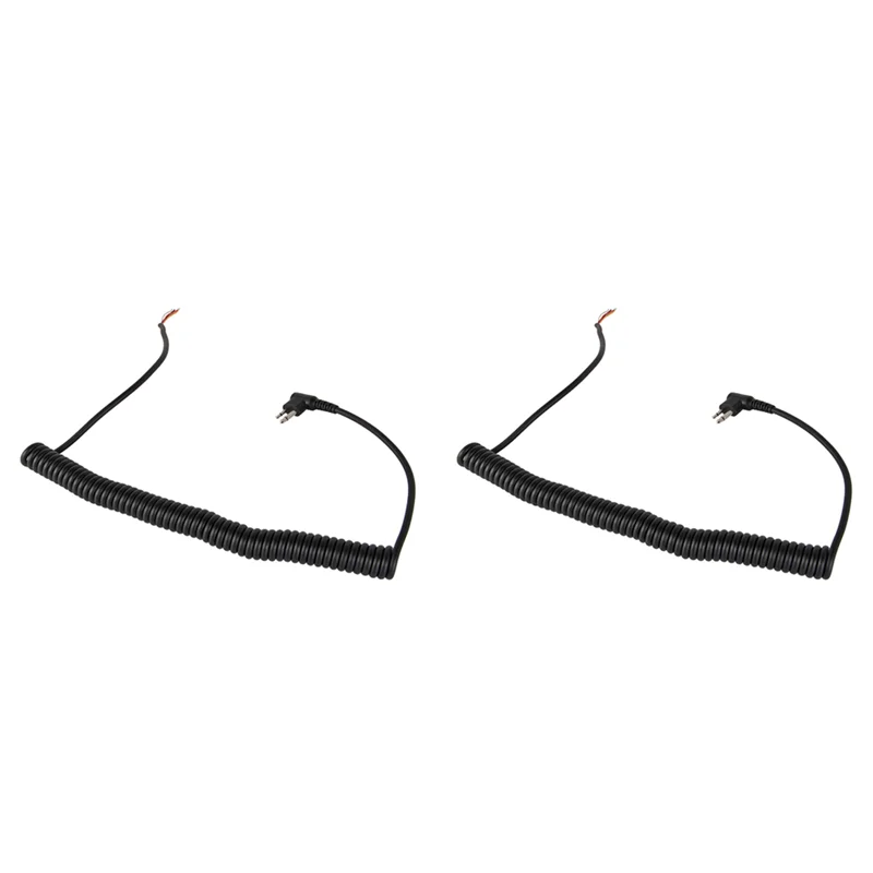 B74A 2X 2 pines 4 cables altavoz micrófono Cable línea de resorte para Motorola GP88S GP3688 GP2000 PMMN4013A