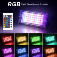 AC220V RGB Led Floodlights 300W 100W 50W LED Reflector IP65 Waterproof for Home Lighting Outdoor Wall Billboard Spotlight