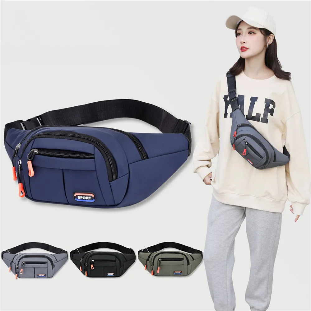 Waterproof Waist Bag Men Women Zipper Fanny Pack Outdoor Sport Crossbody Bag Riding Running Mobile Phone Purse Wallet Chest Bag