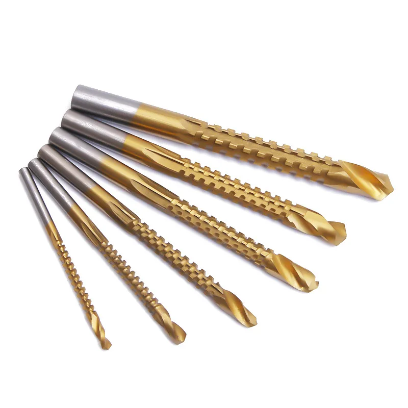 1Pcs/6Pcs Multi-function Cobalt Drill Bit Tap Twist Drill Bit Set Wooden Board Drilling Pulling Groove DIY Special Hole Opening