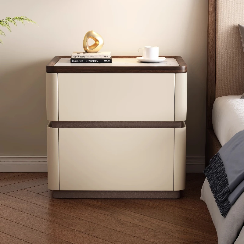 

Unique Storage Bedside Table Simple Organizer Trendy Nordic White Nightstand Low Librero Mesa De Noche Space Saving Furniture