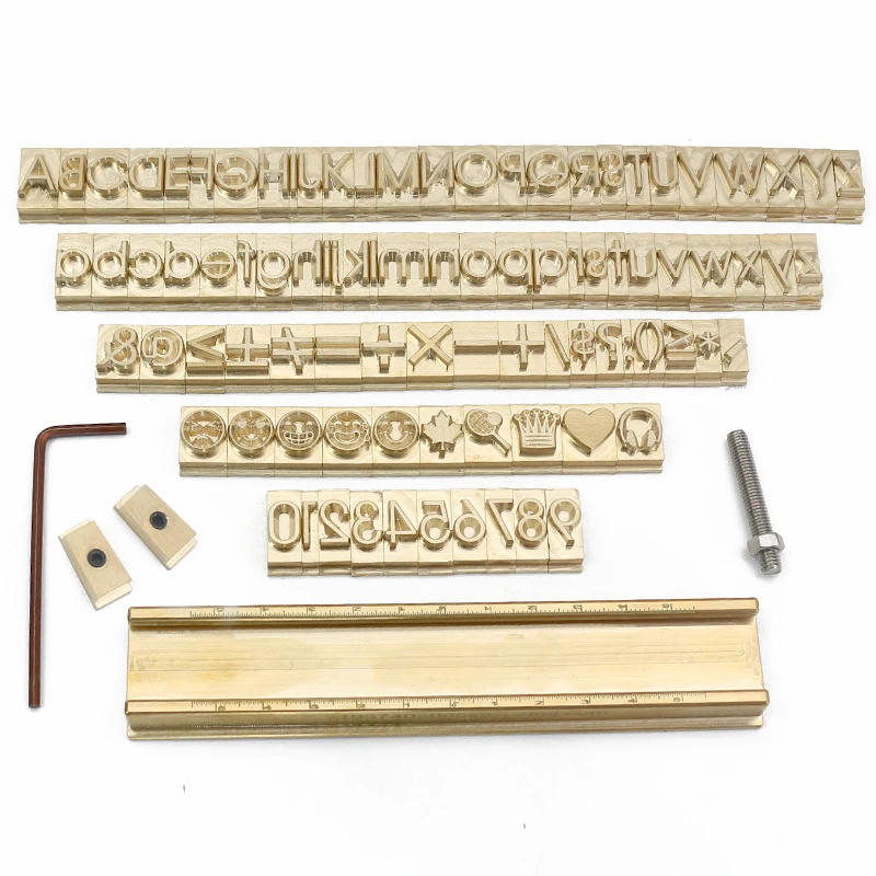 Personalized T-Slot Brass Letter Seal DIY Leather Goods Name Copper Letter Seal, Capital Letter Seal