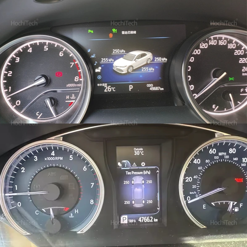 Inteligentny system monitorowania ciśnienia w oponach TPMS z cyfrowym wyświetlaczem LCD na desce rozdzielczej do Toyota Corolla 2019 2020 2021 2022 2023 2024