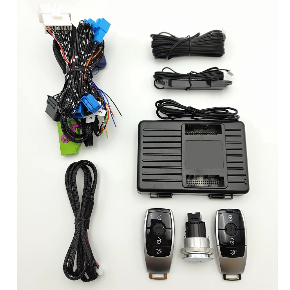 For Mercedes Benz A B G ML GL CLA GLA GLS V Upgrade Push Start Stop Engine Remote Starter Keyless Entry System