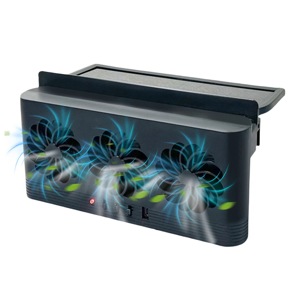 

Автомобильный вытяжной вентилятор на солнечной энергии для устранения свежего воздуха и запаха с экологически чистым тройным вентилятором для всех транспортных средств