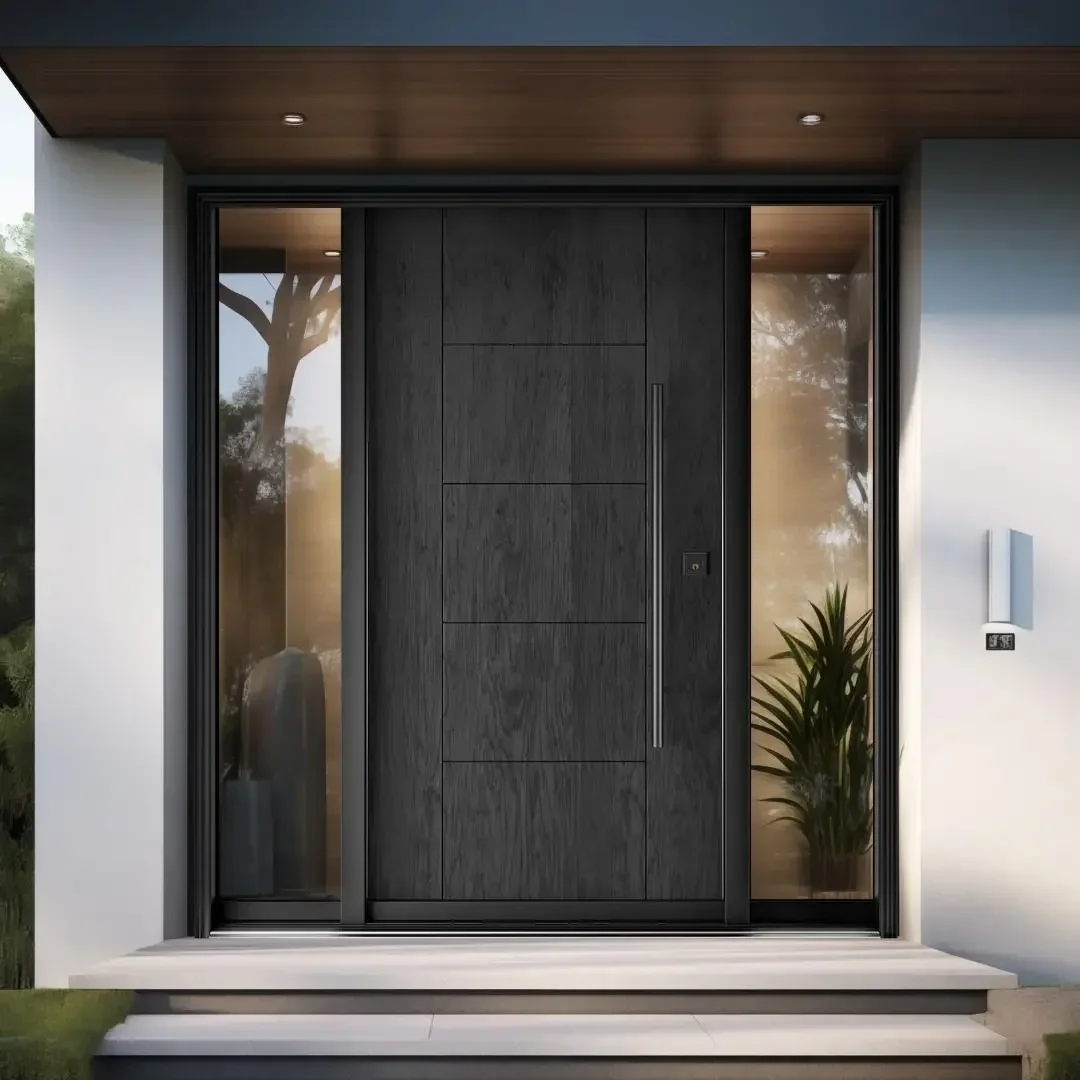 الباب الدوار الكلاسيكي أحدث استبدال الخشب الحبوب الباب الخارجي دخول المحور أبواب الألومنيوم الفرنسية للفيلا ديكور المنزل