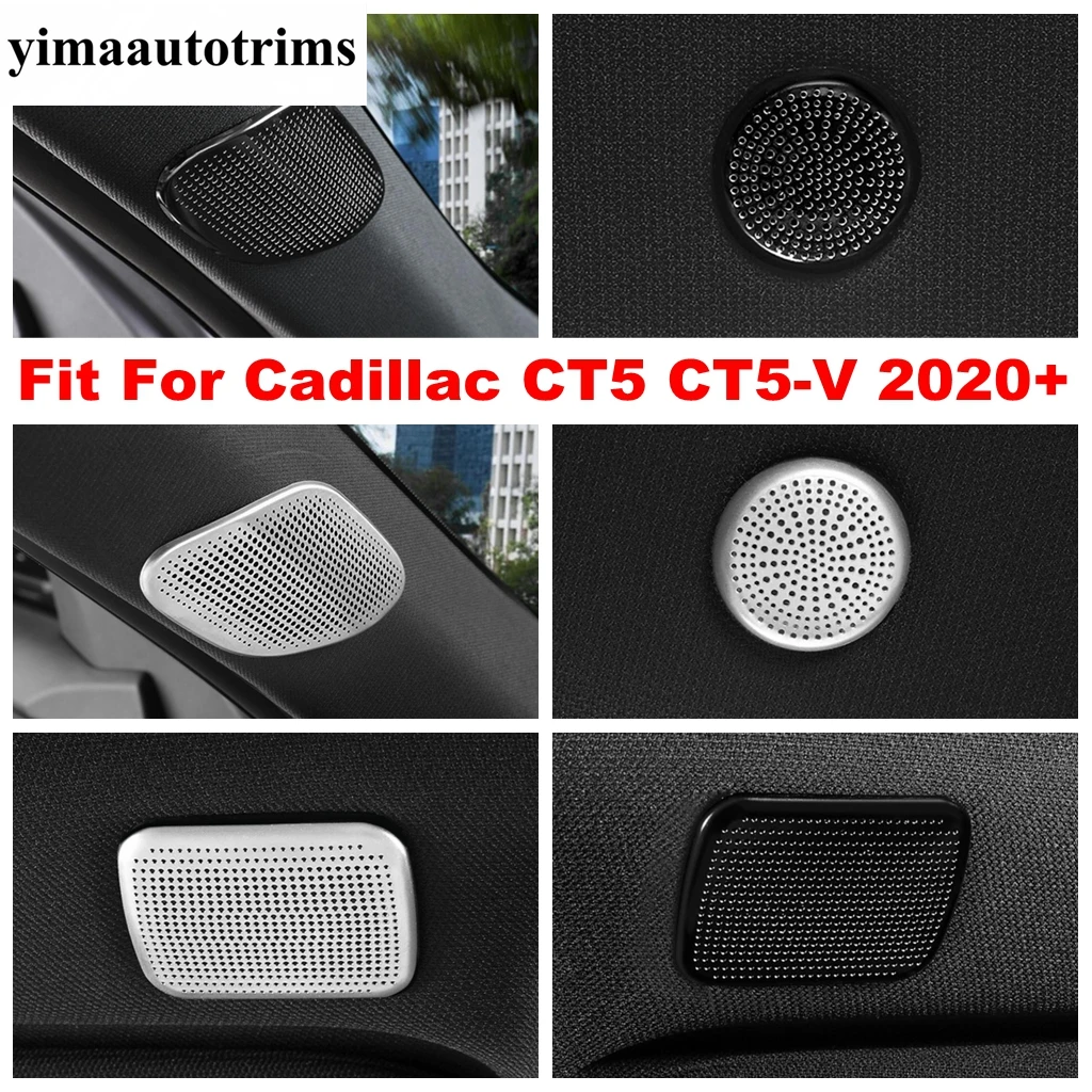 

Car Roof Speaker Horn Sound Frame / Pillar A Tweeter Cover Trim Stainless Steel Accessories For Cadillac CT5 CT5-V 2020 - 2022