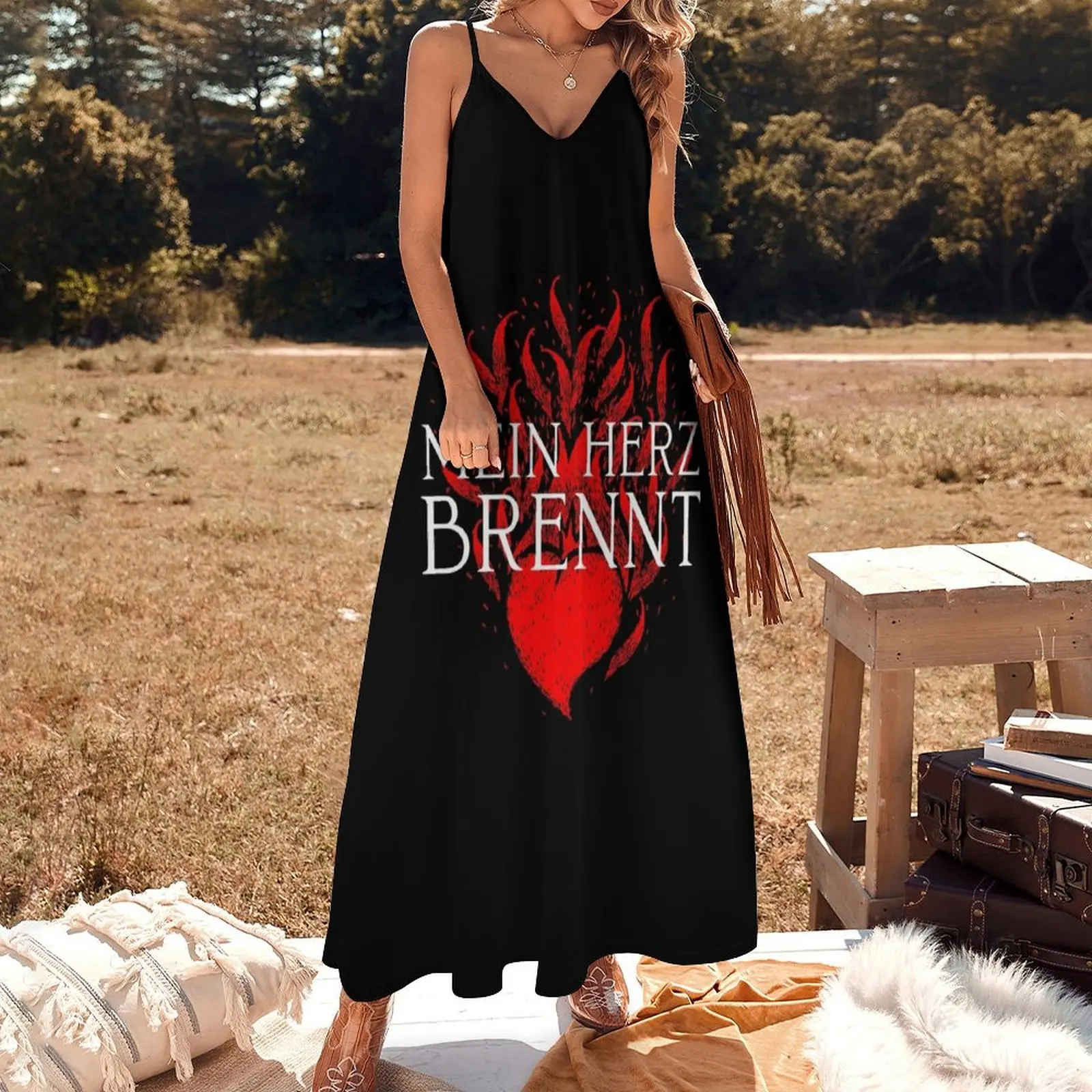 Mein Herz Brennt Sleeveless Long Dress women's evening dresses 2025 Woman's evening dress women's clothing trend 2025 Dress