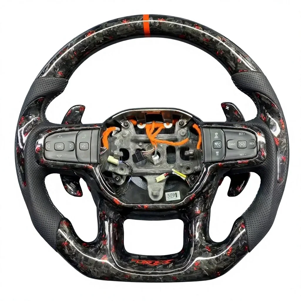 Multifunctional Heated Sport Steering Wheel Wood Carbon Splice Design Complete Sedan SUV Modification Kit