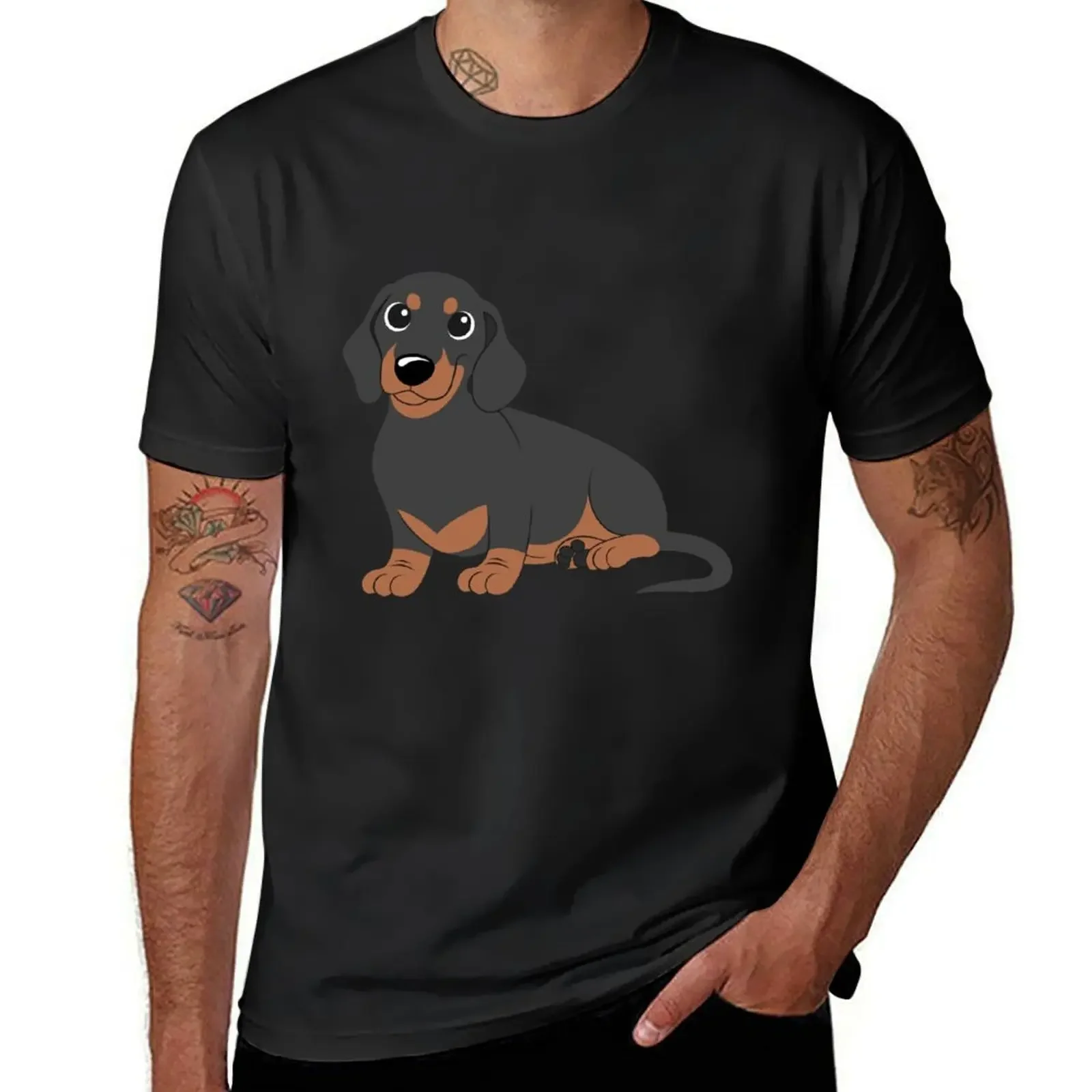 Miniature Dachshund - Black & Tan T-Shirt cute tops baggy shirts mens clothes