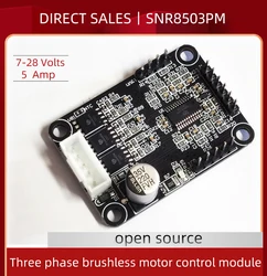 DC 6-28V BLDC Three Phase DC Brushless Motor Controller PWM High Power 140W 5A Hall Motor Control Driver Board Motor Regulator