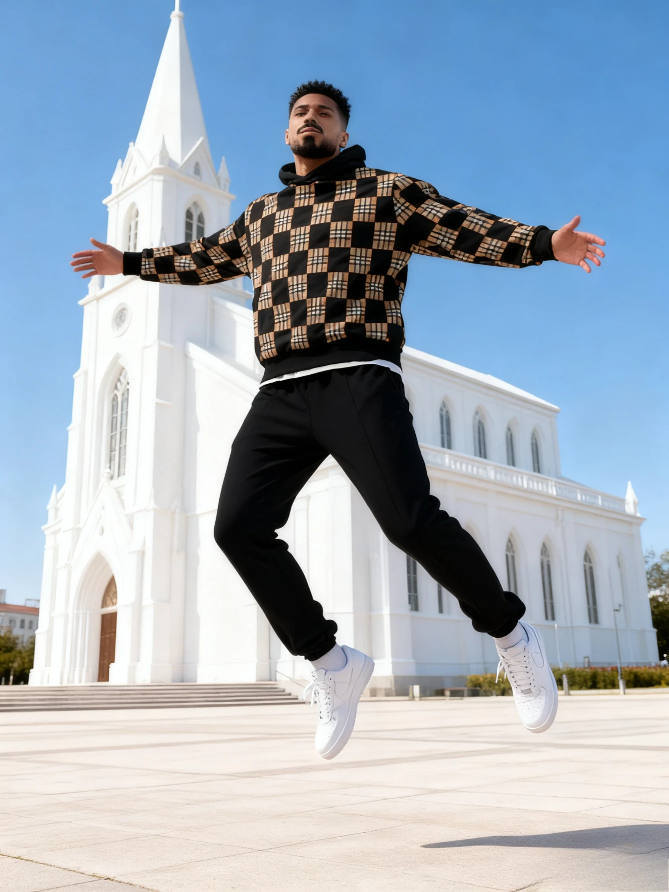 

Мужской комплект из 2 предметов, модная толстовка в сочетании со свободными повседневными брюками. | удобная и теплая ткань, мужской комплект с капюшоном.