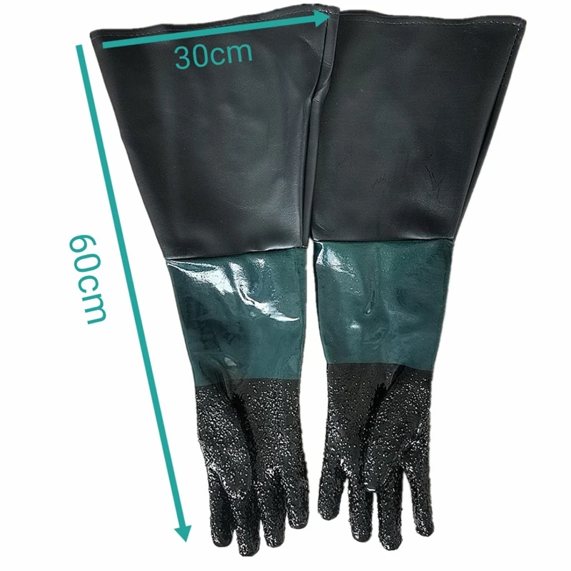 Top Deals Sandblasting Gloves Sand Blaster Parts Blasting Gloves With O Rings For Sandblast Cabinet Sandblasting Gloves 23.6 Inc