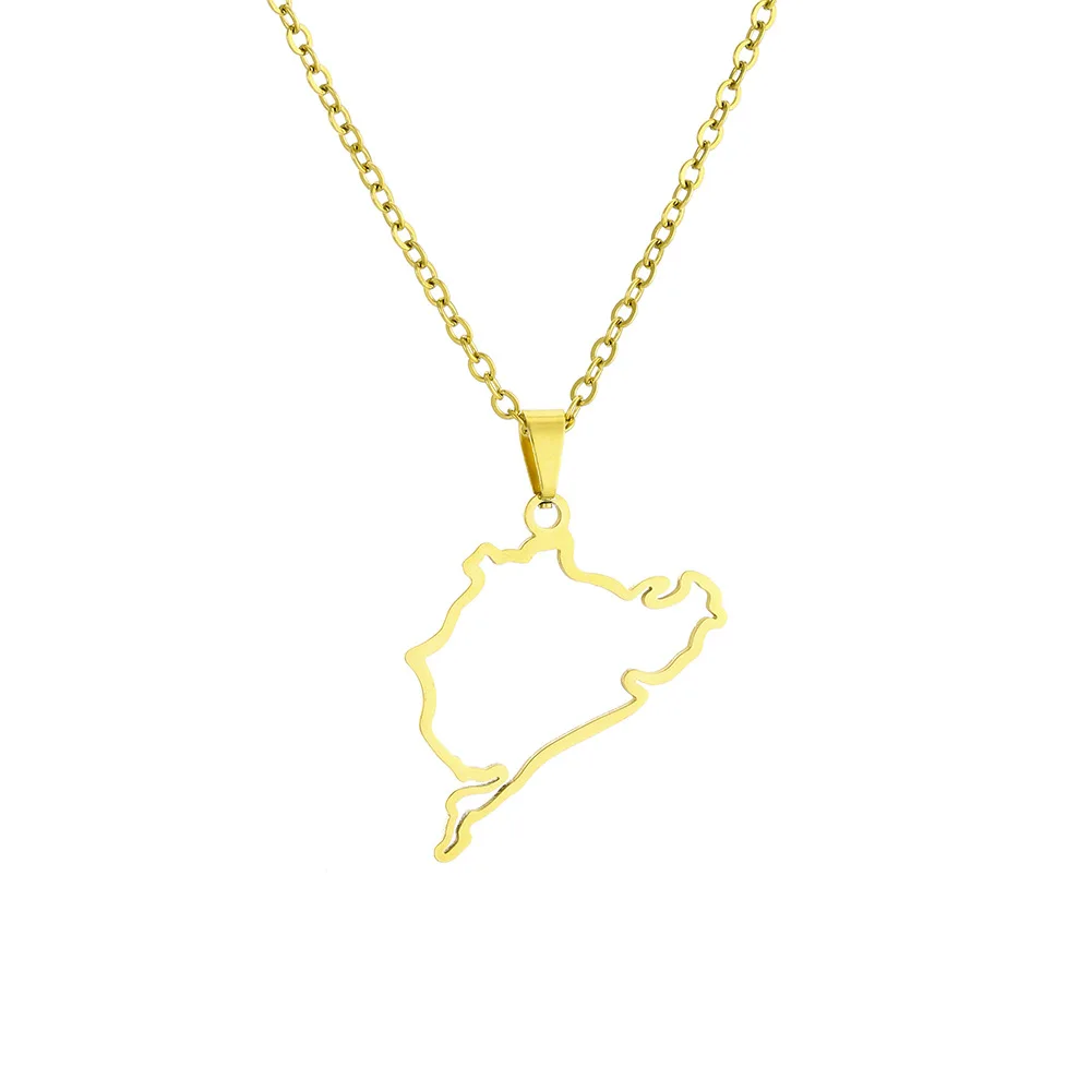 Cross-border hot-selling accessories New stainless steel German car styling racing road Nürburgring pendant necklace jewelry