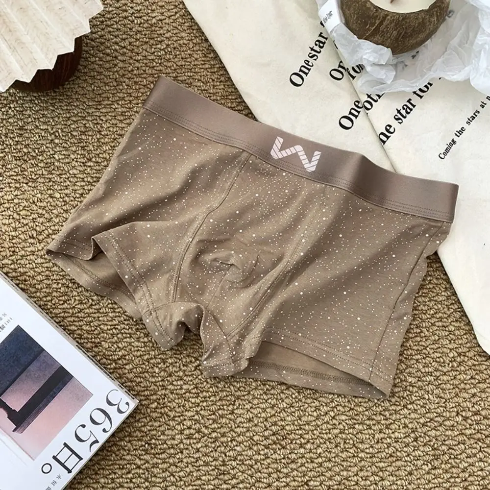 Quick Dry Mid Waist Summer Boxer Briefs Thin Seamless Men Shorts Underpants Dot Breathable Ice Silk Boxers Summer