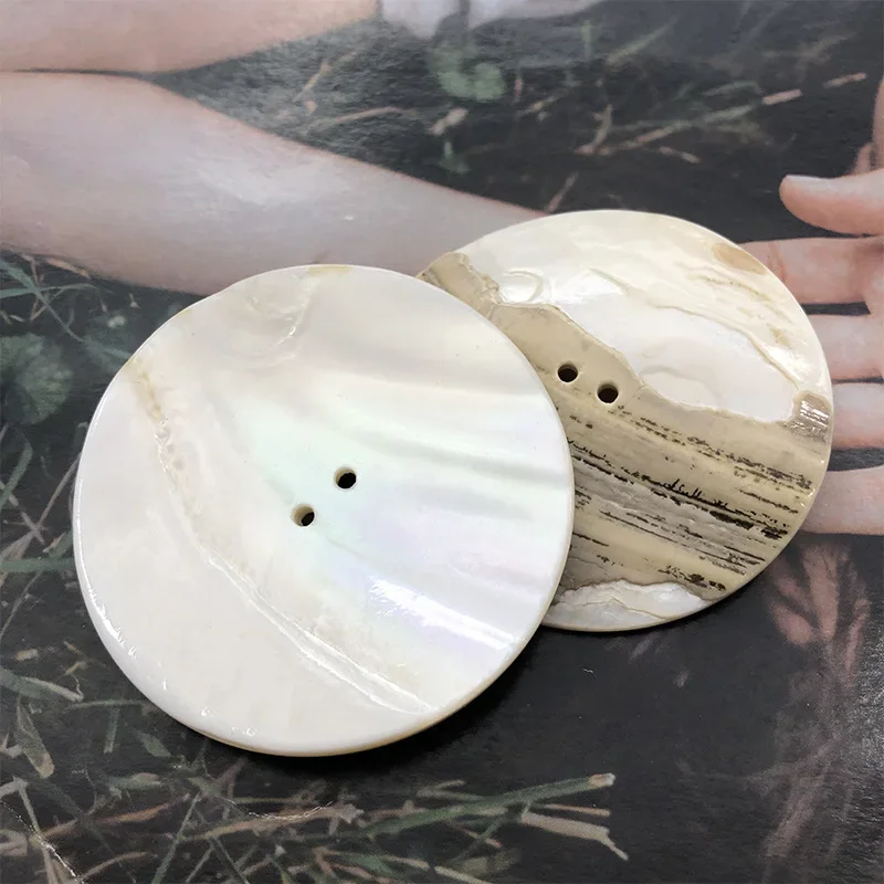 Excellent Natural White Mother of Pearl 2-holes Flatback Button Apparel Sewing Supply Crafts DIY Shirt Sweater Scrapbook Decor