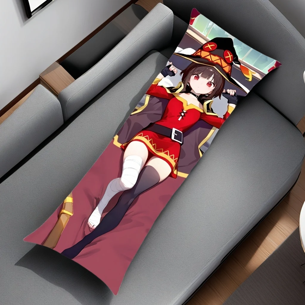 Modern Anime Witch Pillow Cover - High-Definition Digital Print, Allergy-Friendly Polyester, Machine Washable with Zipper Closur