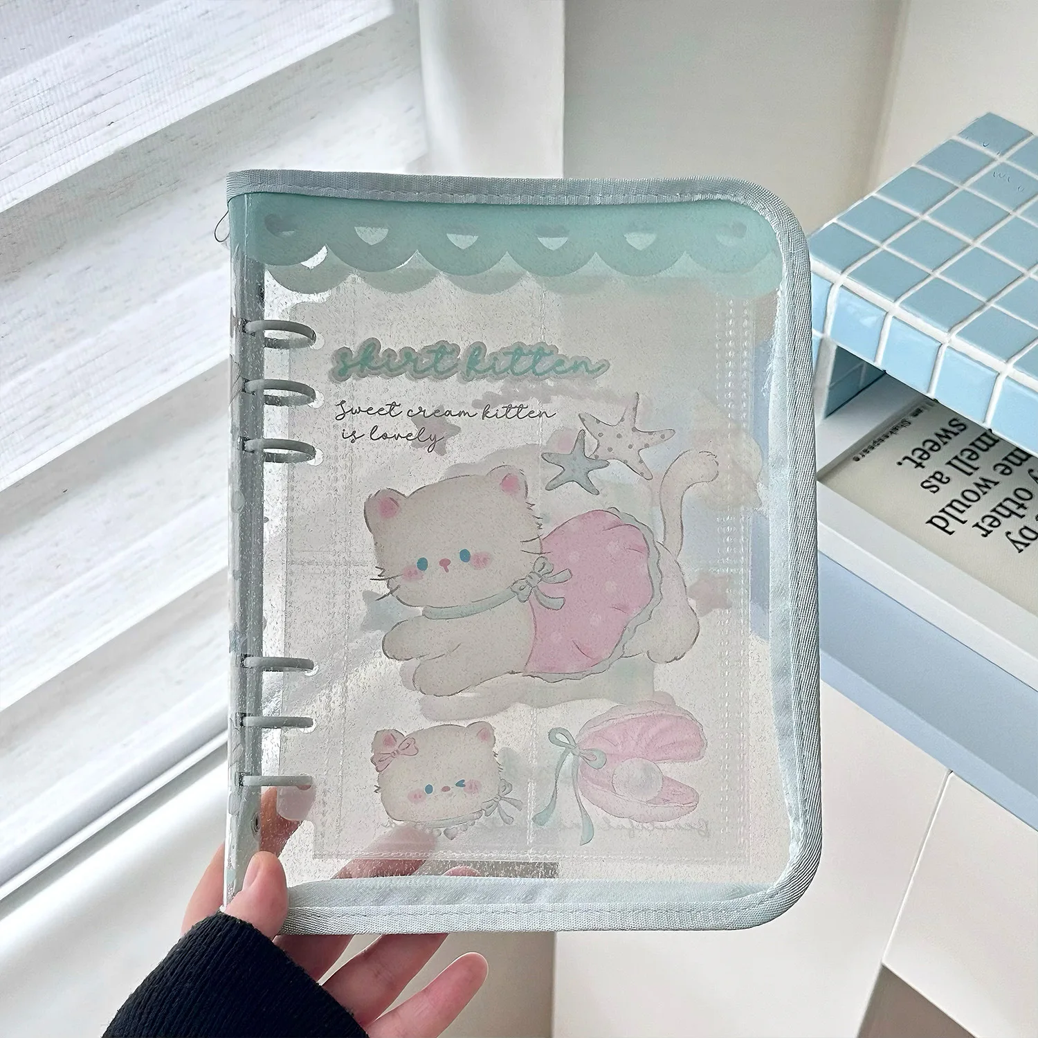 IFFVGX PVC A5 Zipper Binder Photocard Holder Kpop Idol Photo Album Collect Book School Stationery Álbumes Para Fotos 포토카드 바인더