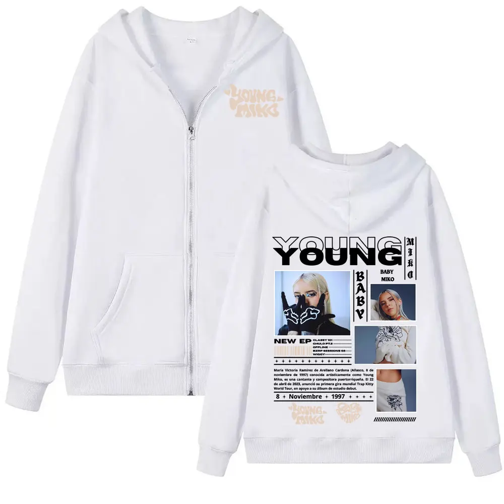 يونغ ميكو بيبي ميكو جولة زمم هوديس الرجال النساء Harajuku الجمالية البلوز سترة عادية Bodywarmer سستة البلوفرات معاطف #5