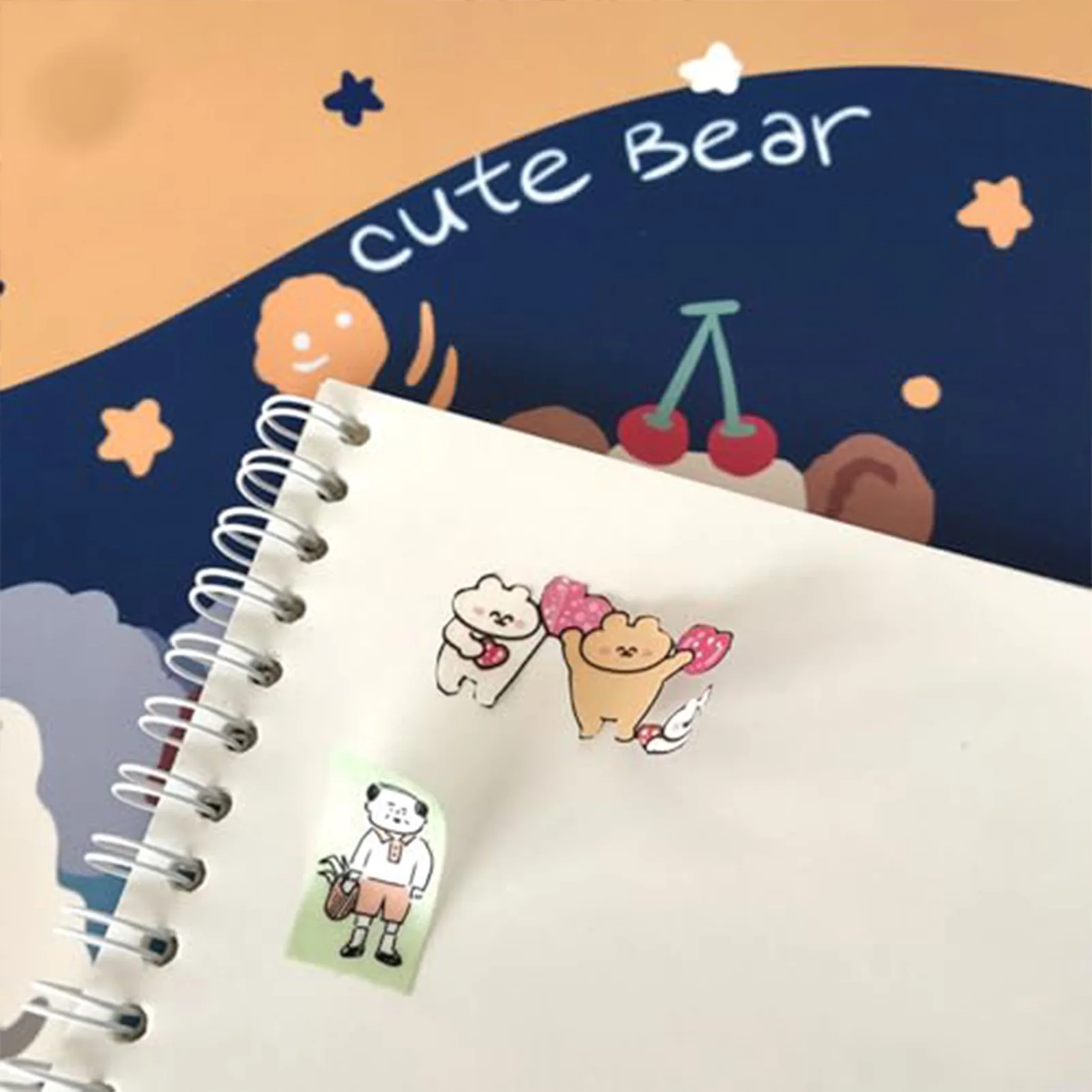 A5 Reusable Sticker Collecting Notebook Thickened Portable Stationery School Supplies Aesthetic Cover Student Take Note Summary