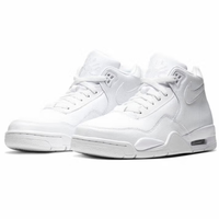 Nike's New Lightweight Cushioning Full-Rubber Wear-Resistant Sole Outdoor Men's Retro Basketball Shoes Flight Legacy 80S Basketball Retro Silhouette Lightweight Commuting Flat Shoes Classic Color All-White Simple Style Durable Daily Casual Sneakers Street Fashion Recommended Bq4212-101