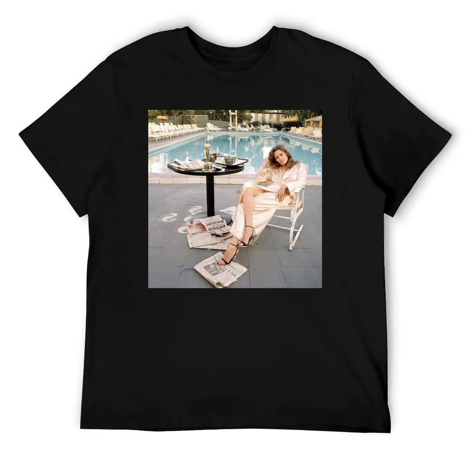 

faye dunaway terry o neill T-Shirt printed t shirts for man man t shirt designer t shirts for man cotton funny T-Shirt