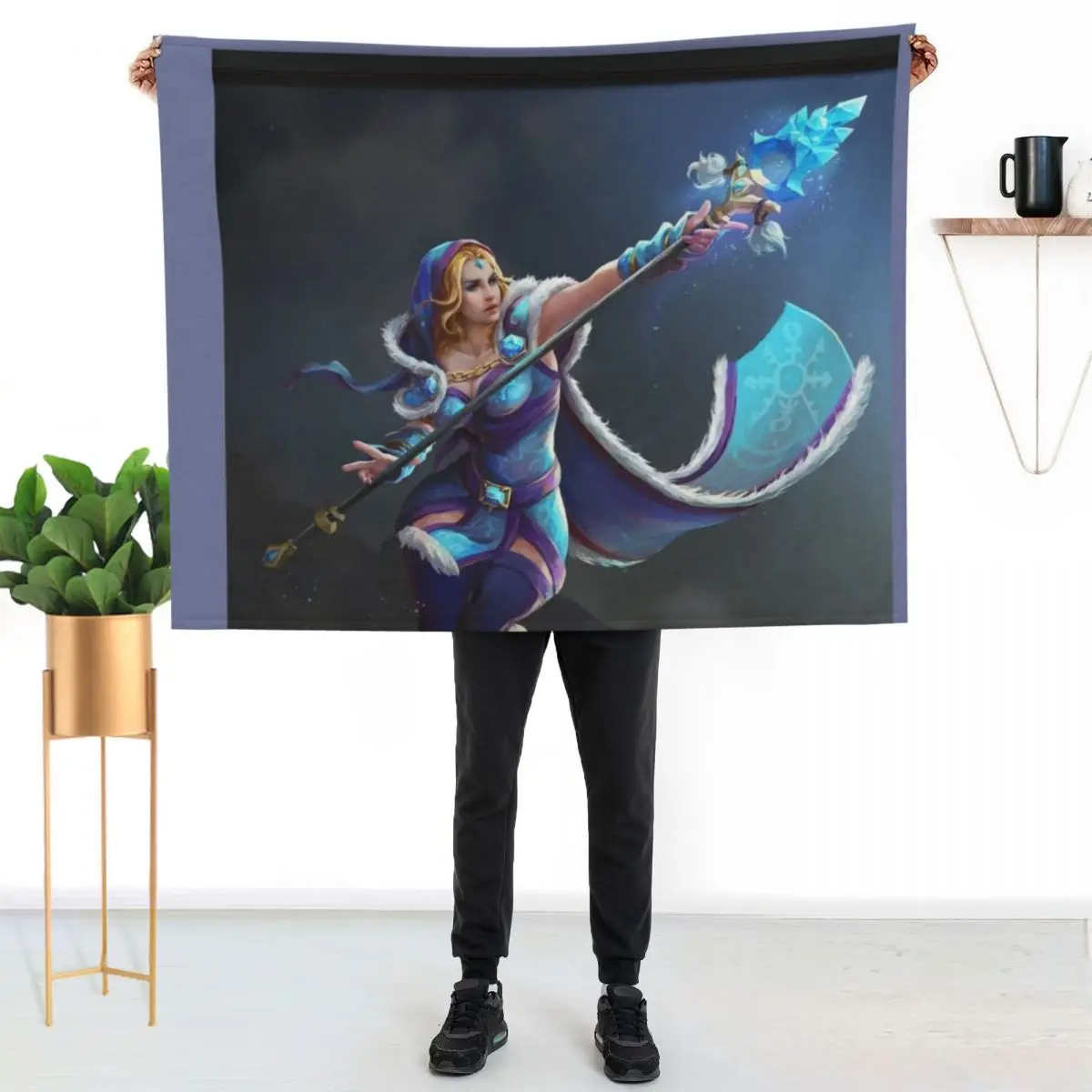 

steam, dota2, Crystal Maiden Throw Blanket Anti Shedding Soft Fuzzy Blanket for Home