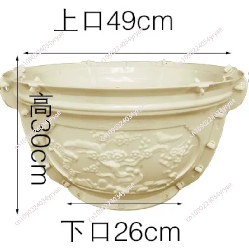 European High-foot DIY Flower Pot Mold Garden Decoration Durable Home Gardening Round Concrete Flower Pot Mold Vase Planter T