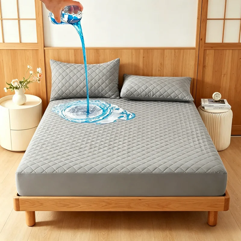 

Breathable 3D air fabric mattress protector, 100% waterproof thick fitted sheet, comfortable bed cover without a pillowcase.