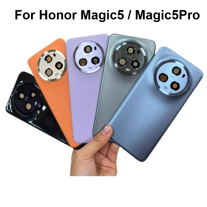 For Honor Magic5 Back cover Housing Door PGT-AN10 PGT-N19 Battery Cover Rear Case For Honor Magic 5Pro Replace With lenses